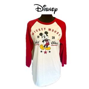 DISNEY Mickey Mouse T-Shirt Feelin Classic Sz LM Raglan Sleeve NWOT